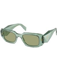 Prada - Pr 17Ws 11R10E Sunglasses Acetate Squared Normal Mirror - Lyst