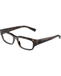 Dolce & Gabbana - Dg3381 502 Optical Frames Acetate Transparent Squared Normal - Lyst