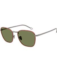 Giorgio Armani - Ar6164J 30032A Sunglasses Steel Squared Normal - Lyst