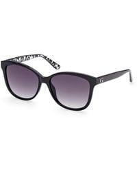 Guess - Gu7828 01B Sunglasses Injected Smoke Squared Normal Shaded - Lyst
