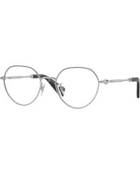 Burberry - Be1388D 1005 Optical Frames Metal Transparent Round Normal - Lyst