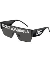 Dolce & Gabbana - Dg2233 01/87 Sunglasses Metal Cat Eye Normal Shaded - Lyst
