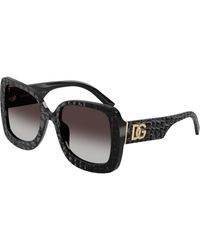 Dolce & Gabbana - Dg4513 32888G Sunglasses Acetate Squared Normal Shaded - Lyst