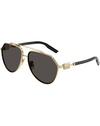 Dolce & Gabbana - Dg2315 02/87 Sunglasses Metal Pilot Normal - Lyst