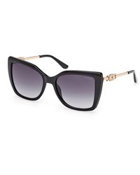 Guess - Gu00266 01B Sunglasses Injected Smoke Squared Normal - Lyst