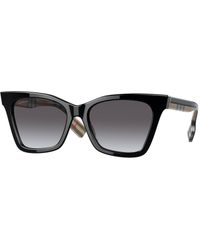 Burberry - Be4346 Elsa 39428G Sunglasses Acetate Geometric Normal Shaded - Lyst