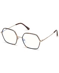Tom Ford - Ft5615-B 052 Optical Frames Metal Geometric Normal Anti Light - Lyst