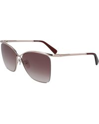 Longchamp - Lo132Sl 42823 716 Sunglasses Metal Squared Normal Shaded - Lyst
