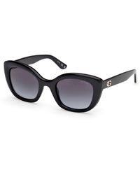 Guess - Gu00196 01B Sunglasses Injected Smoke Squared Normal - Lyst