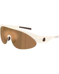Moncler - Me8019U Myrr 5040F9 Sunglasses Injected Bronze Round Normal - Lyst