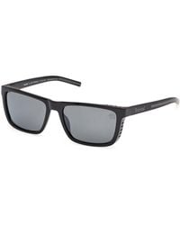 Timberland - Tb00085 01D Sunglasses Injected Smoke Squared Polarized - Lyst