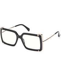 Max Mara - Mm5155-B 001 Optical Frames Acetate Squared Normal - Lyst
