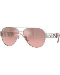 Versace - Ve2289 10017E Sunglasses Metal Pilot Normal Nuanced - Lyst
