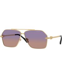 Versace - Ve2284 1002El Sunglasses Metal Pilot Normal Shaded - Lyst