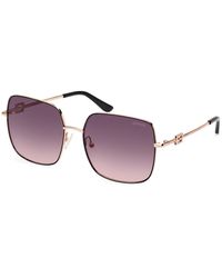 Guess - Gu7906-H 05B Sunglasses Metal Smoke Squared Normal Shaded - Lyst