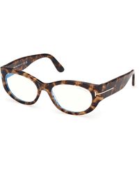 Tom Ford - Ft6133-B 055 Optical Frames Acetate Round Normal - Lyst
