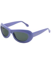 Marni - Ldl Field Of Rushes Lilac Sunglasses Acetate Geometric Normal - Lyst