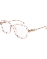 Chloé - Ch0277Oa 003 Optical Frames Acetate Transparent Squared - Lyst