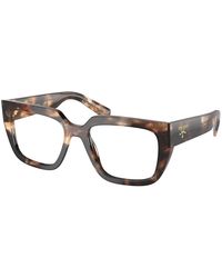 Prada - Pr A03V 14P1O1 Optical Frames Acetate Geometric Normal - Lyst