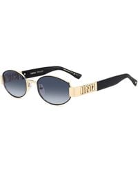 DSquared² - D2 0155/S 0Nz/08 Sunglasses Metal Round Normal Shaded - Lyst