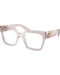 Miu Miu - Mu 04Uv 12W1O1 Optical Frames Acetate Squared Normal - Lyst