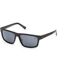 Timberland - Tb00070 01D Sunglasses Injected Smoke Squared Polarized - Lyst