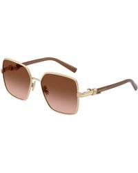 Tiffany & Co. - Tf3122 61773B Sunglasses Metal Squared Normal Nuanced - Lyst