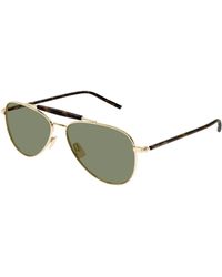 Saint Laurent - Sl 864 003 Sunglasses Metal Pilot - Lyst