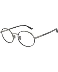 Giorgio Armani - Ar5145J 3001 Optical Frames Steel Transparent Round Normal - Lyst