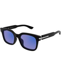 McQueen - Am0496Sa 005 Sunglasses Acetate Squared - Lyst
