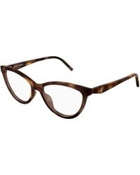 Saint Laurent - Sl M185 003 Optical Frames Acetate Transparent Cat Eye - Lyst