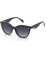 Blumarine - Ubm894 700 Sunglasses Acetate Smoke Geometric Normal Nuanced - Lyst
