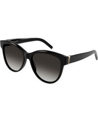 Saint Laurent - Sl M107 002 Sunglasses Acetate Cat Eye Normal Shaded - Lyst