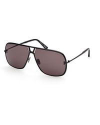 Tom Ford - Ft1204 Stavros 01A Sunglasses Metal Smoke Squared Normal - Lyst