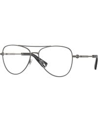 Burberry - Be1386 1316 Optical Frames Metal Transparent Pilot Normal - Lyst