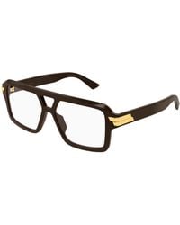 Bottega Veneta - Bv1491O 004 Optical Frames Acetate Transparent Pilot - Lyst