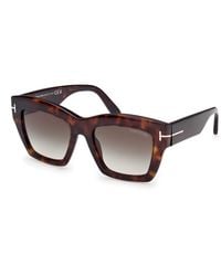 Tom Ford - Ft1191 Luna 52B Sunglasses Acetate Butterfly Normal - Lyst