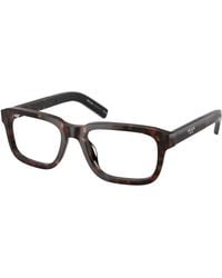 Prada - Pr D12V 17N1O1 Optical Frames Acetate Transparent Squared Normal - Lyst