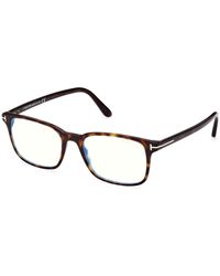 Tom Ford - Ft5831-B 052 Light Blocking Glasses Acetate Squared Normal - Lyst