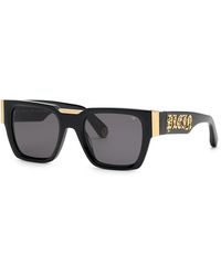 Philipp Plein - Spp095M Plein Glares 700 Sunglasses Acetate Squared Normal - Lyst