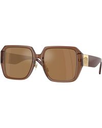 Versace - Ve4472D 5028/O Sunglasses Acetate Squared Normal Mirror - Lyst