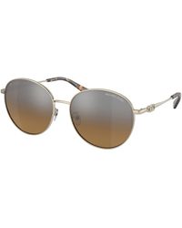 Michael Kors - Mk1119 Alpine 101484 Sunglasses Metal Round Polarized Mirror - Lyst