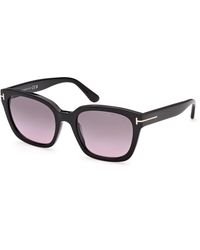 Tom Ford - Ft1216 Haylay 01B Sunglasses Acetate Smoke Squared Normal - Lyst