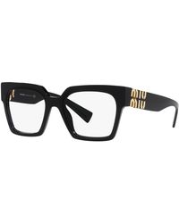 Miu Miu - Mu 04Uv 1Ab1O1 Optical Frames Acetate Squared Normal - Lyst