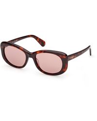 MAX&Co. - Mo0155 52S Sunglasses Acetate Bordeaux Butterfly Normal - Lyst