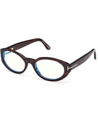 Tom Ford - Ft6067-B 052 Optical Frames Acetate Round Normal - Lyst