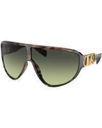 Michael Kors - Mk2194 Empire Shield 30060N Sunglasses Injected Geometric Normal Shaded - Lyst