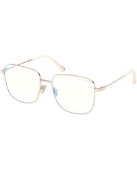 Tom Ford - Ft6136-B 025 Optical Frames Metal Squared Normal - Lyst