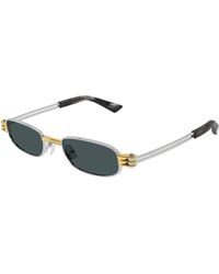 Bottega Veneta - Bv1381S 003 Sunglasses Metal Squared - Lyst