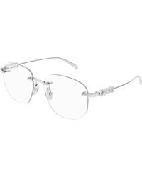 Gucci - Gg1806O 004 Optical Frames Metal Transparent Squared - Lyst